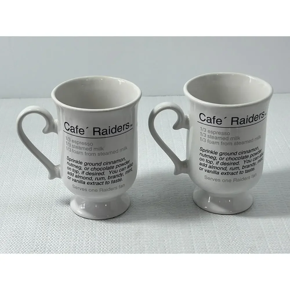 NFL Oakland Raiders‎ - 10oz Expresso Cafe - Ceramic Cup - Mug, (Set of 2)
